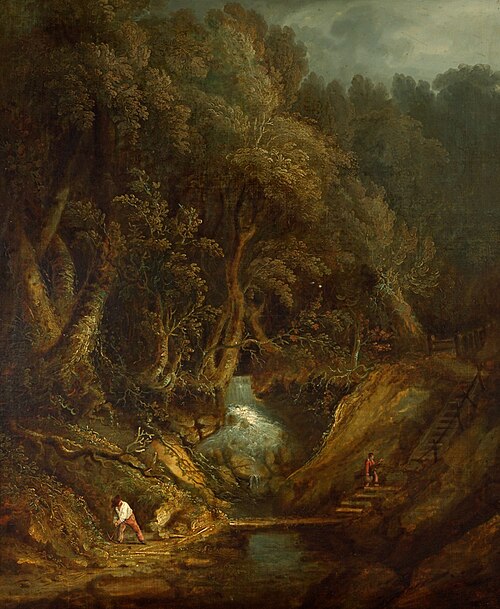 Landscape with a Waterfall, , Benjamin, the younger Barker