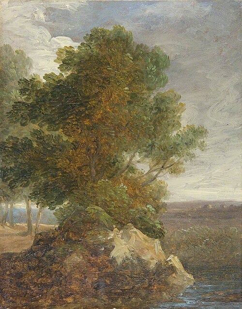 Landscape with a Tree and Rock in the Foreground, , Benjamin, the younger Barker
