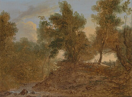 A Landscape at Wick, Gloucestershire, 'Below the Rocks', 1824, Benjamin, the younger Barker