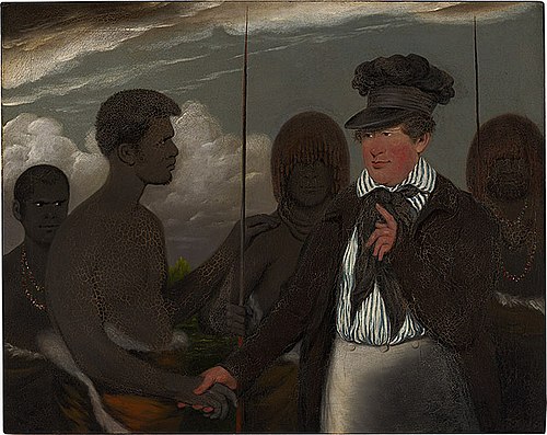 Mr Robinson's first interview with Timmy, 1840, Benjamin Duterrau