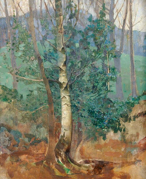 Birch Tree in a Field, , Benjamin Haughton