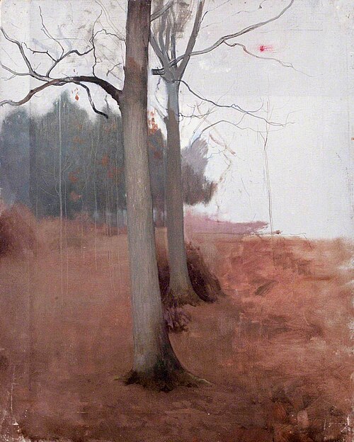 Trees in a Winter Landscape, , Benjamin Haughton