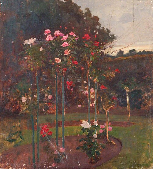 Standard Roses in a Garden, , Benjamin Haughton
