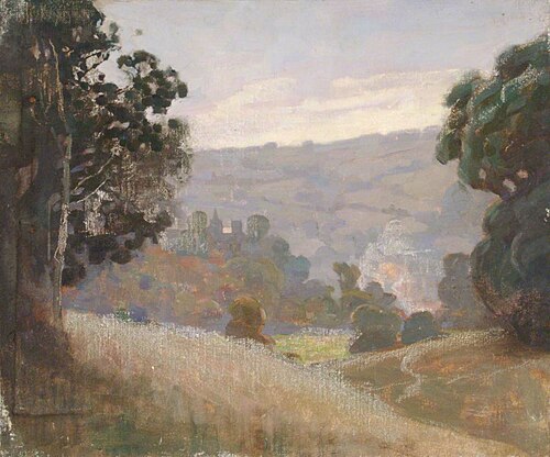 Village from Hillside, , Benjamin Haughton