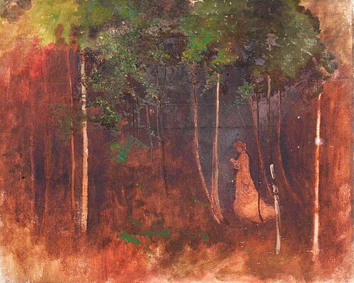 Woman Walking through a Wood, , Benjamin Haughton