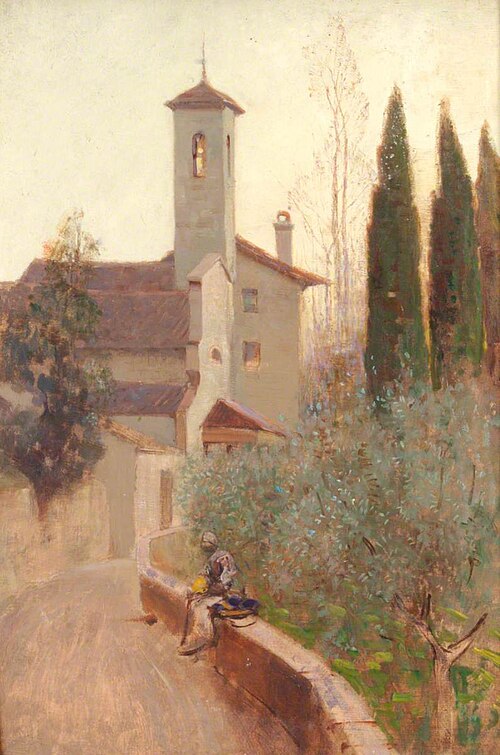 Street Scene, Tuscany, 1904, Benjamin Haughton