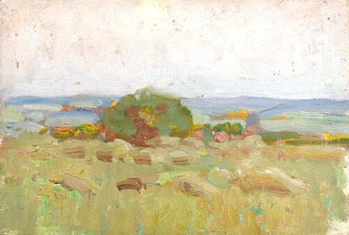 Sun over Downland (recto), , Benjamin Haughton