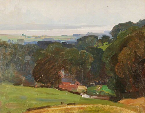 View in the Quantocks Overlooking the Bristol Channel, , Benjamin Haughton