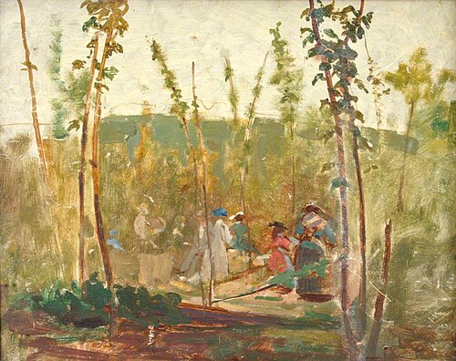 Picnic in a Clearing, Summerhill, 1900, Benjamin Haughton