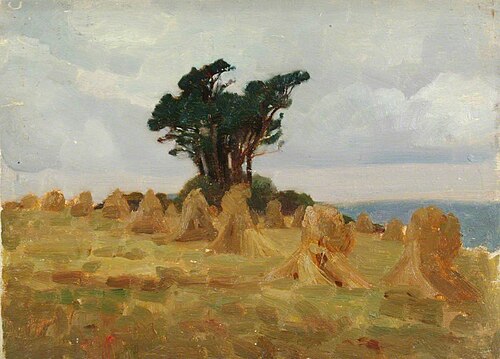 Trees and Cornstooks, , Benjamin Haughton