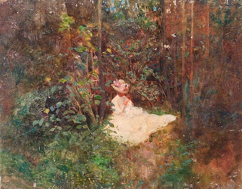 Woman in a Glade, , Benjamin Haughton
