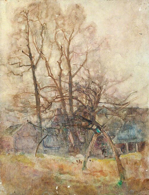Farm Buildings and Woodland, , Benjamin Haughton