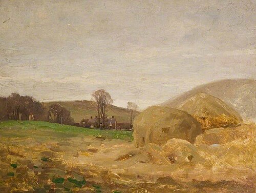 Landscape with Haystacks, , Benjamin Haughton