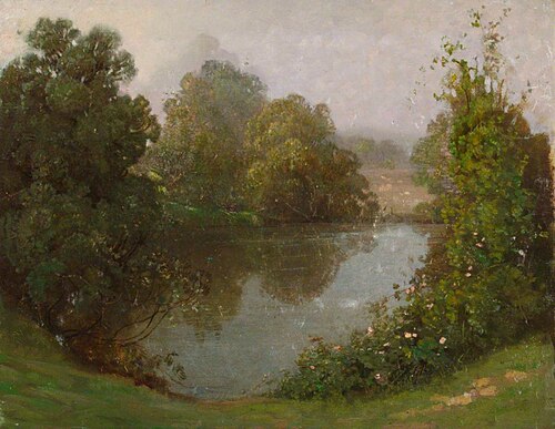 Trees by a Lake, , Benjamin Haughton