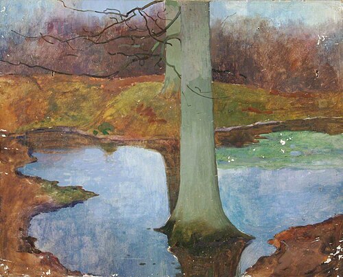 Trees and Water (unfinished), , Benjamin Haughton
