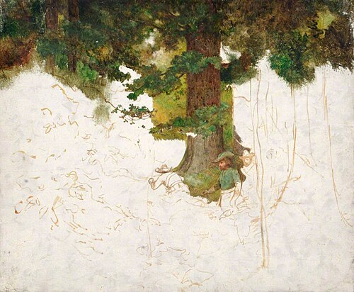 Scene with Hunters (unfinished), , Benjamin Haughton