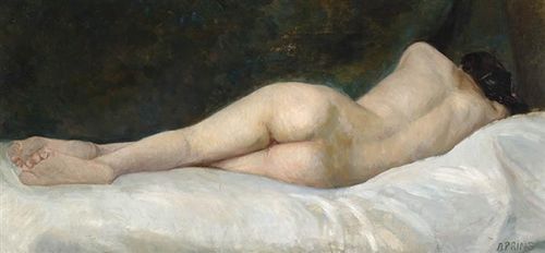 Reclining nude, 1900, Benjamin Liepman Prins