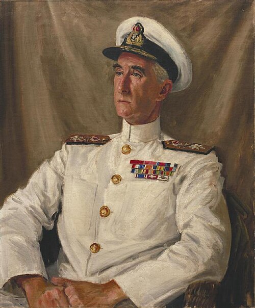 Rear Admiral C. E. Douglas-Pennant, CB, CBE, DSO, DSC, 1945, Bernard Hailstone