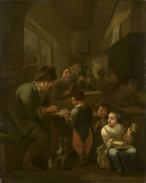 The schoolmaster, 1689, Bernardus van Schendel
