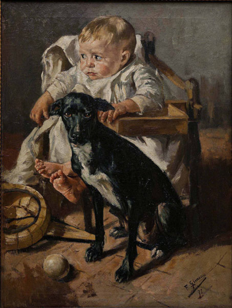 The little one and the good companion, 1891, Francisco Gimeno