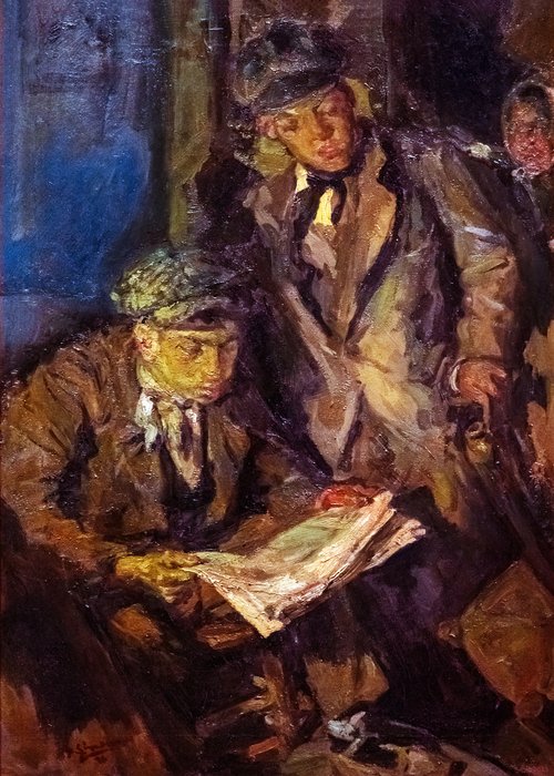 Lecture du journal, 1916, Francisco Gimeno