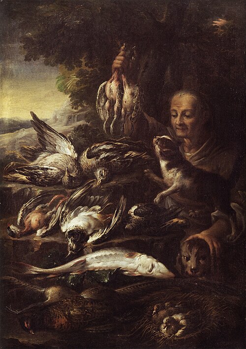 Housekeeper with Dead Birds, 1725, Felice Boselli