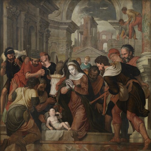 The Adoration of the Shepherds, 1555, Lambert van Noort