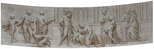 Elizabeth Woodville, later Queen, the Widow of Sir John Grey, imploring King Edward IV to restore he, 1781, Biagio Rebecca