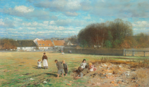 Children on the commons., 1890, Anders Andersen-Lundby