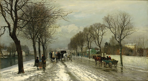 A winter day with thaw at Munich., 1899, Anders Andersen-Lundby