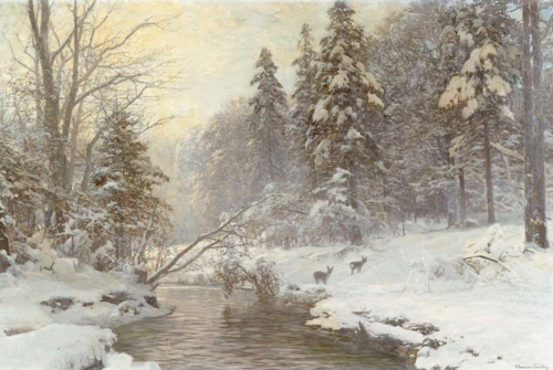 Winter scenery., 1891, Anders Andersen-Lundby