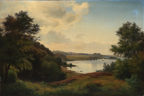 A Danish landscape in summer., 1867, Anders Andersen-Lundby