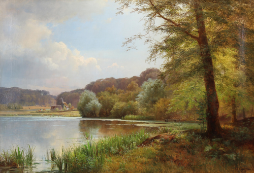 A Danish landscape in summer. (1871)., 1871, Anders Andersen-Lundby