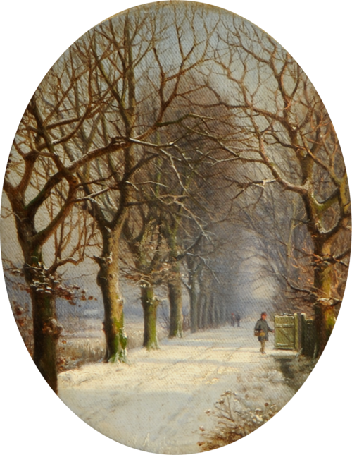 Winter landscape. (1873)., 1873, Anders Andersen-Lundby