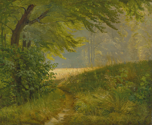 A forest path in the summer., 1878, Anders Andersen-Lundby