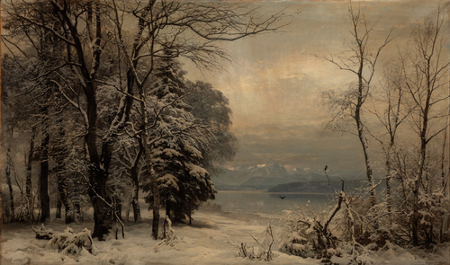 A winter morning at Starnberger See., 1885, Anders Andersen-Lundby