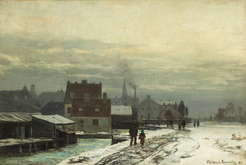 Winter landscape (1885)., 1885, Anders Andersen-Lundby