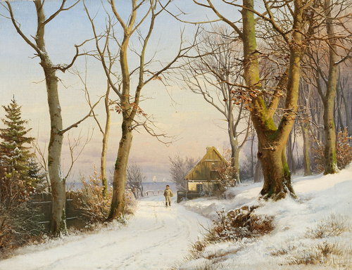 A Winter's Day near the Sound, Denmark., 1873, Anders Andersen-Lundby