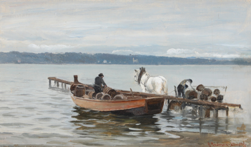 Scenery from Starnberger See, near Munich., 1890, Anders Andersen-Lundby