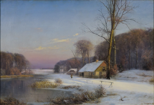 Landscape. Winter., 1871, Anders Andersen-Lundby