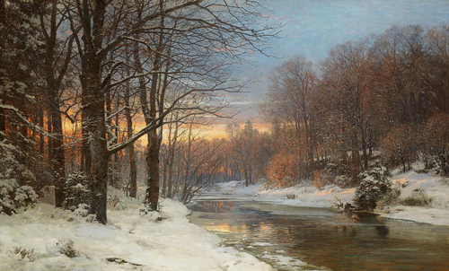 A winter's morning at Ørholm., 1898, Anders Andersen-Lundby