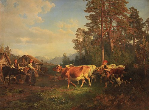 Kreaturer på hjemvei, 1868, Anders Monsen Askevold