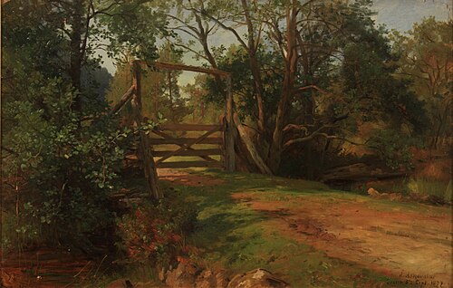Skogparti fra Svanø i Sandefjord, 1877, Anders Monsen Askevold