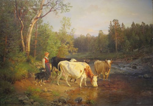 Landscape with Cattle, 1870, Anders Monsen Askevold