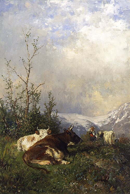 Aften på fjellet, 1886, Anders Monsen Askevold