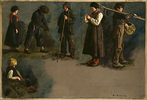 Figure Studies, 1900, Anders Monsen Askevold