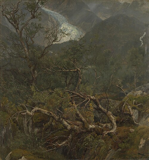 The Bondhus Glacier, 1858, Anders Monsen Askevold