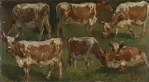 Study of Cows, 1884, Anders Monsen Askevold