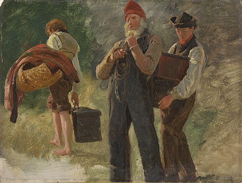 Study of carrying Farmers, 1860, Anders Monsen Askevold