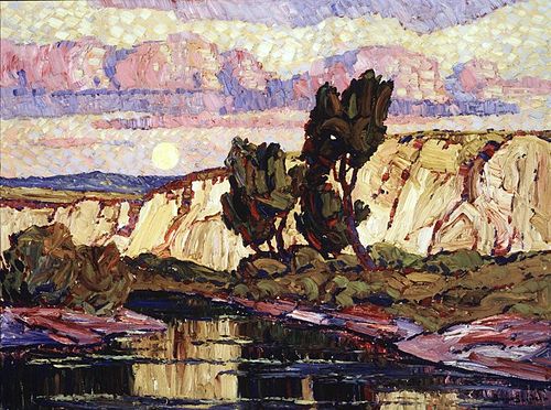 Creek at Moonrise, 1921, Birger Sandzén